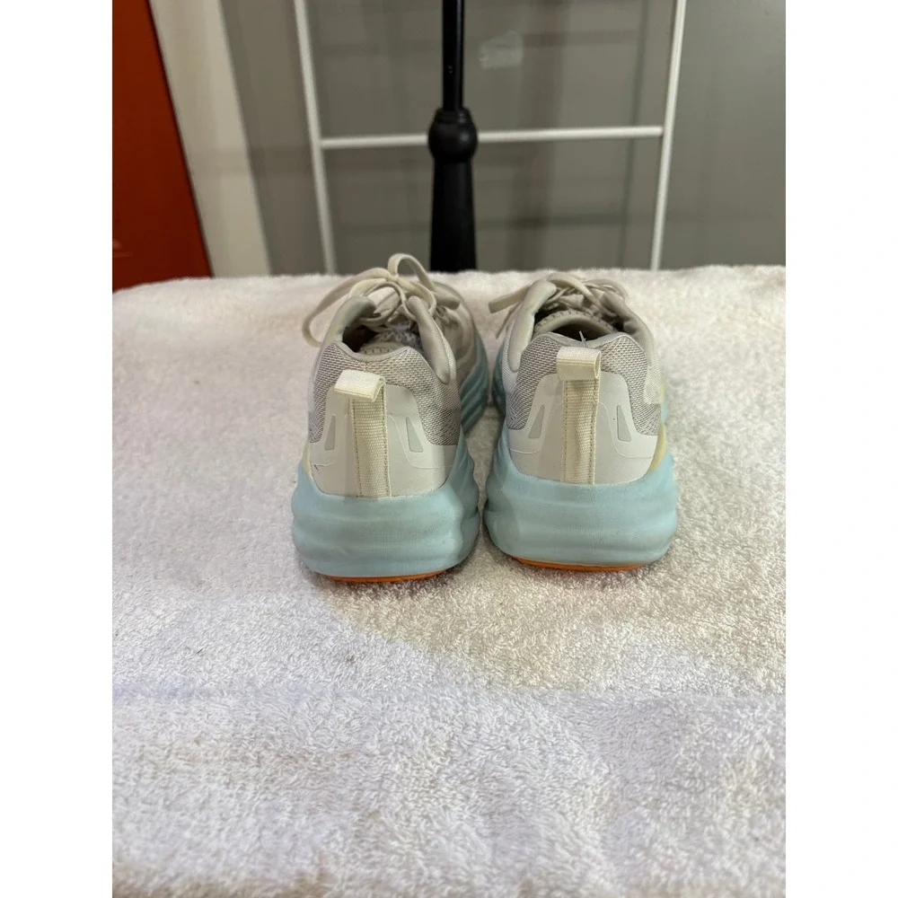 Avia Womens Athletic Sneakers Cream Blue Orange Running‎ Shoes Size 9.5W